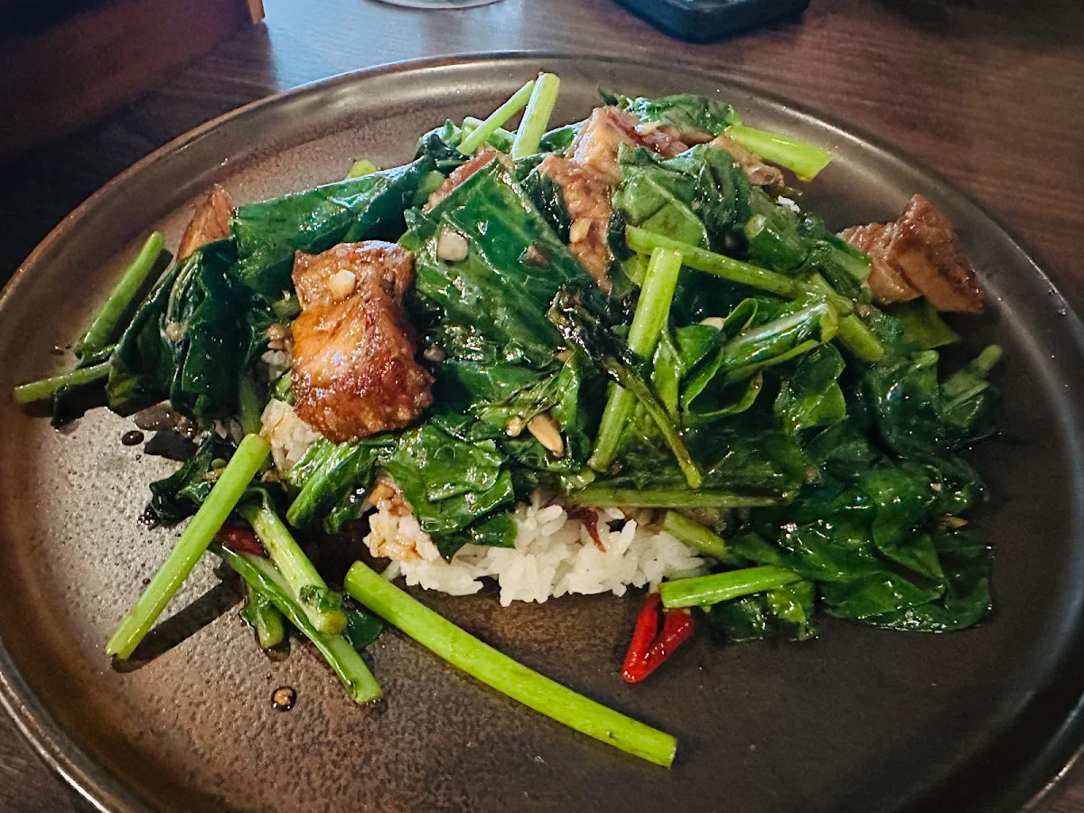 Steamed Bok Choy & Chinese Broccoli, M Bar