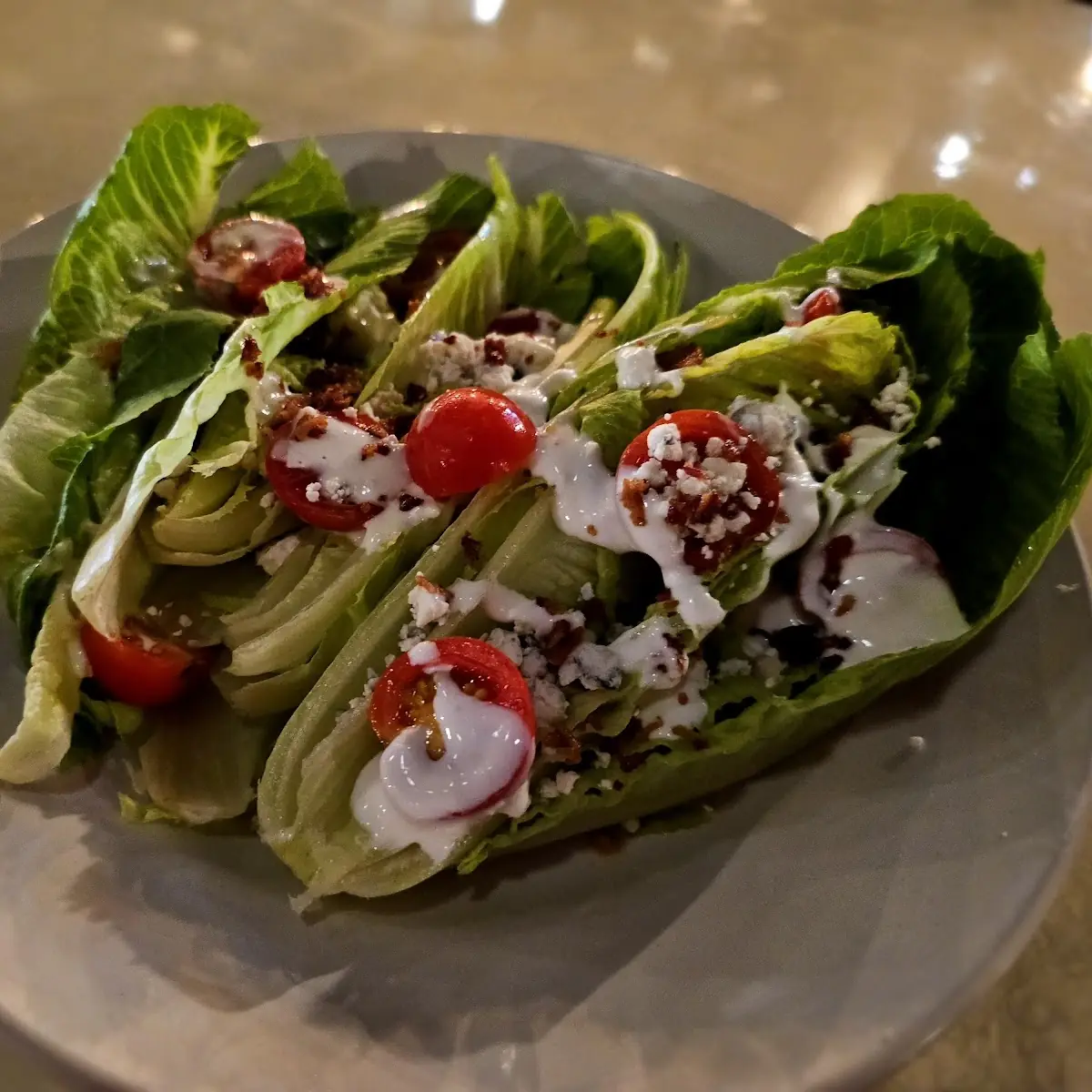 Wedge Salad with Bacon and Blue Cheese