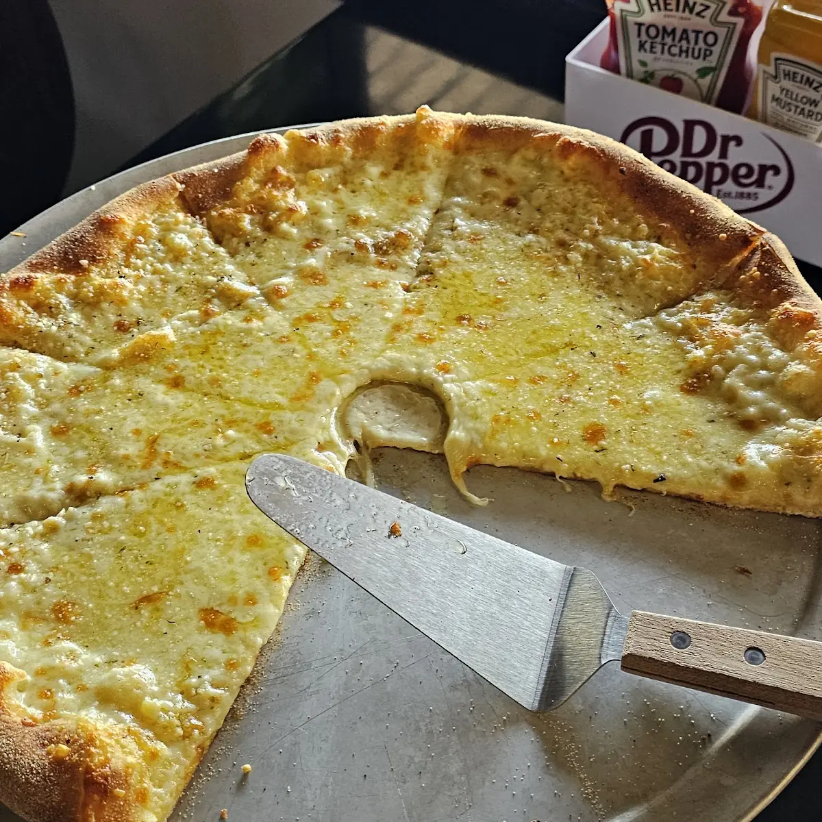 Garlic Cheese Pizza Slice