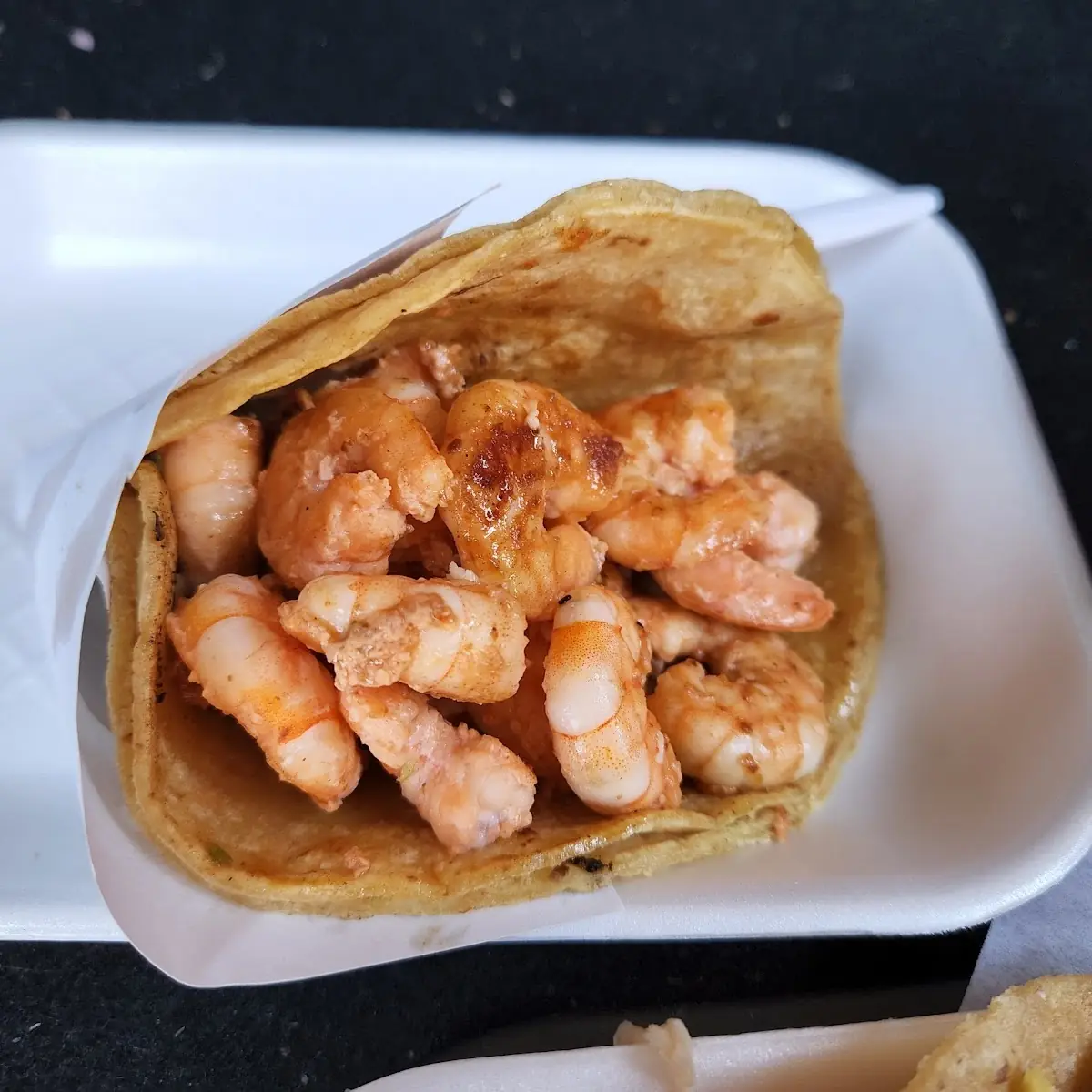 Plain Grilled Shrimp Taco