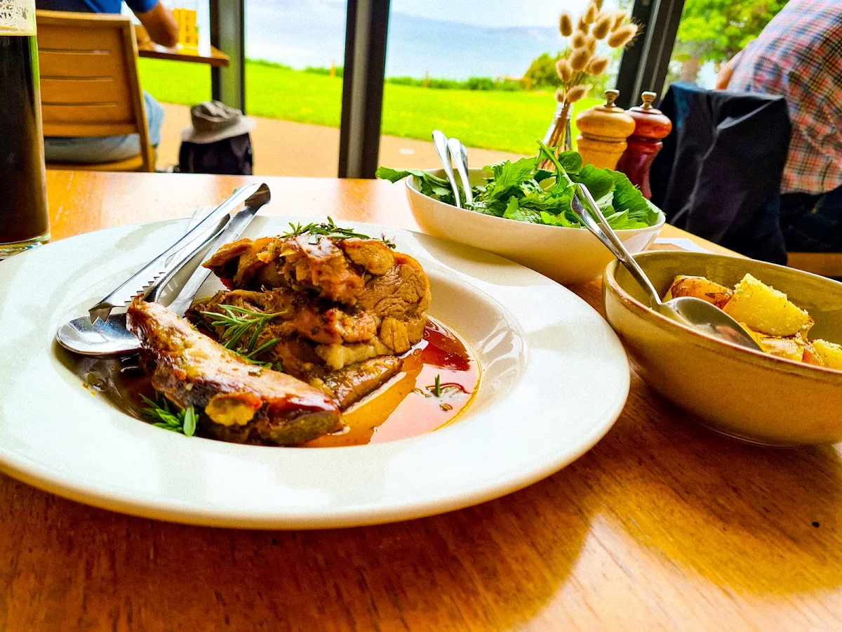Slow Roasted Littlewood Lamb Shoulder w Seasonal Garnish, Peppermint Bay & Peppermint Bay Cruises