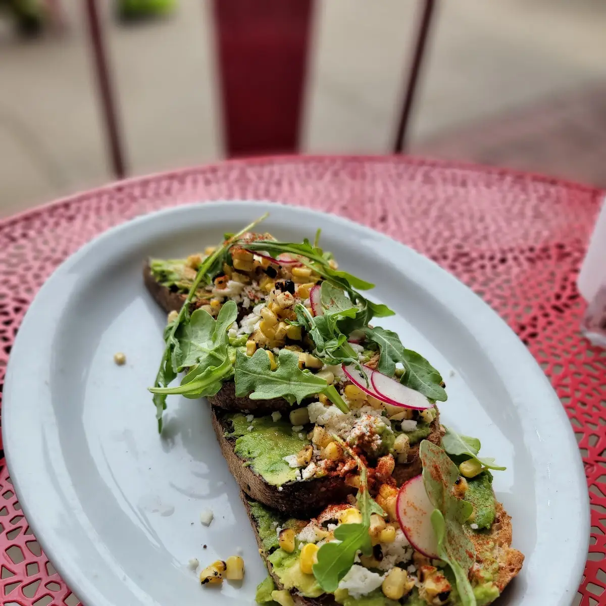 Corn on Avocado Toast