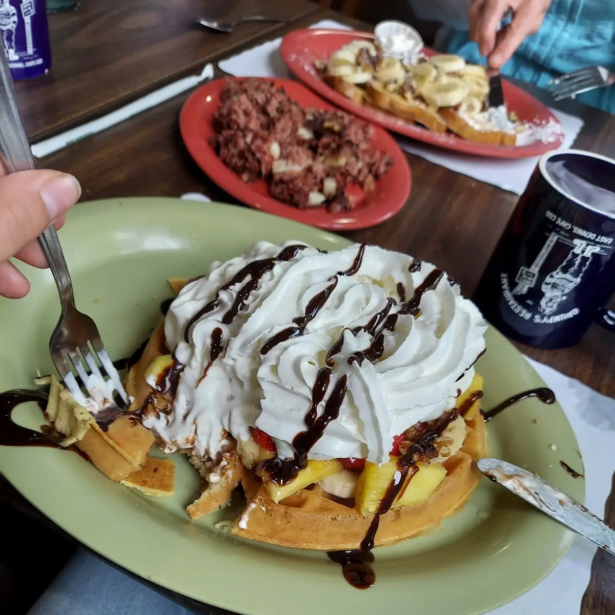 Banana Split Waffle
