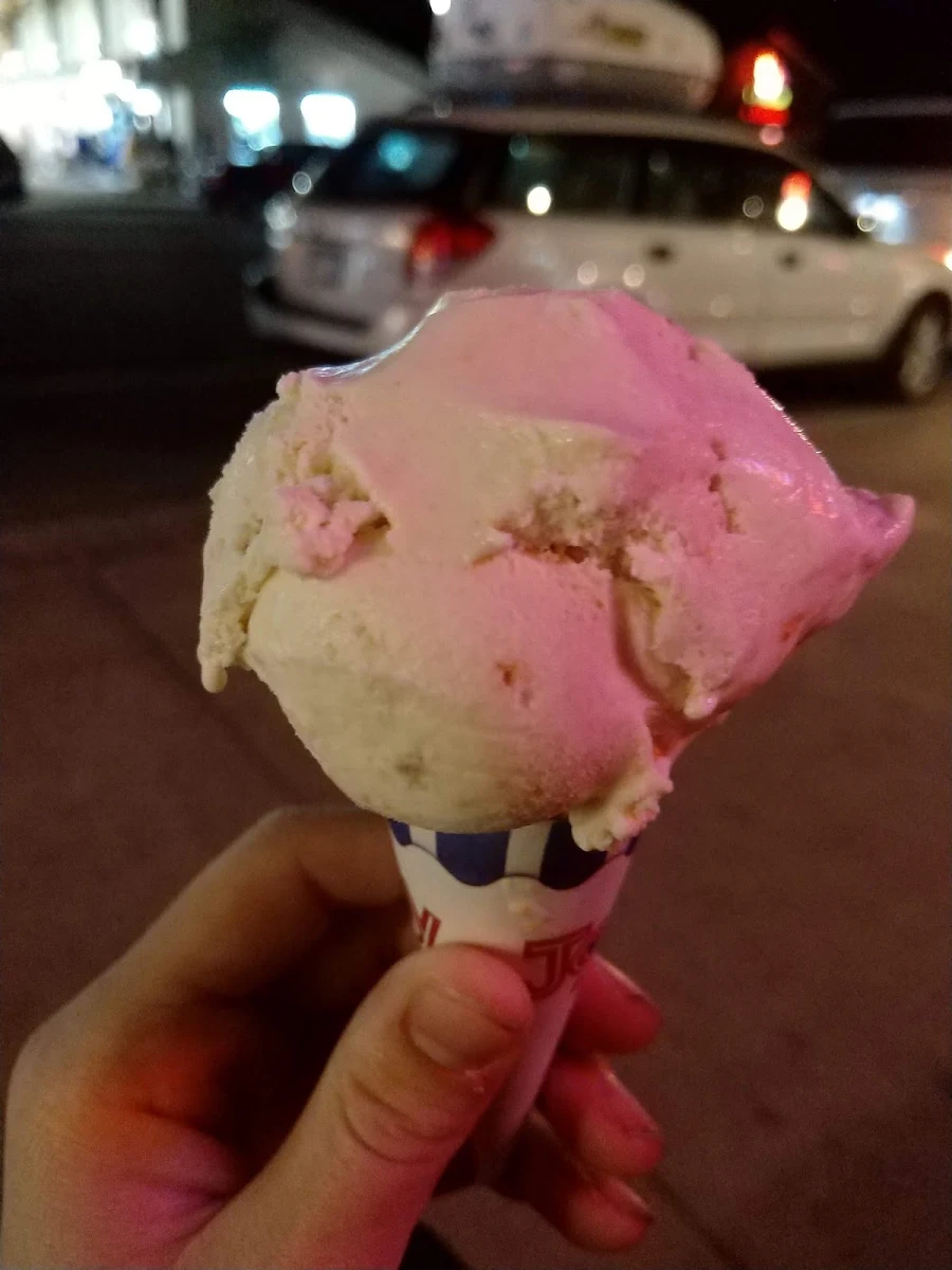 Raspberry Ice Cream Cone