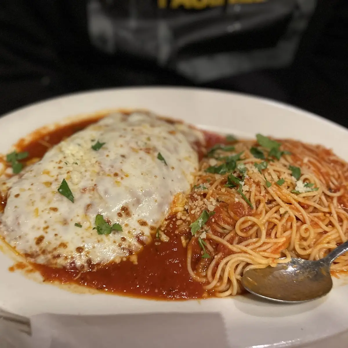 Chicken Parmigiana with Spaghetti