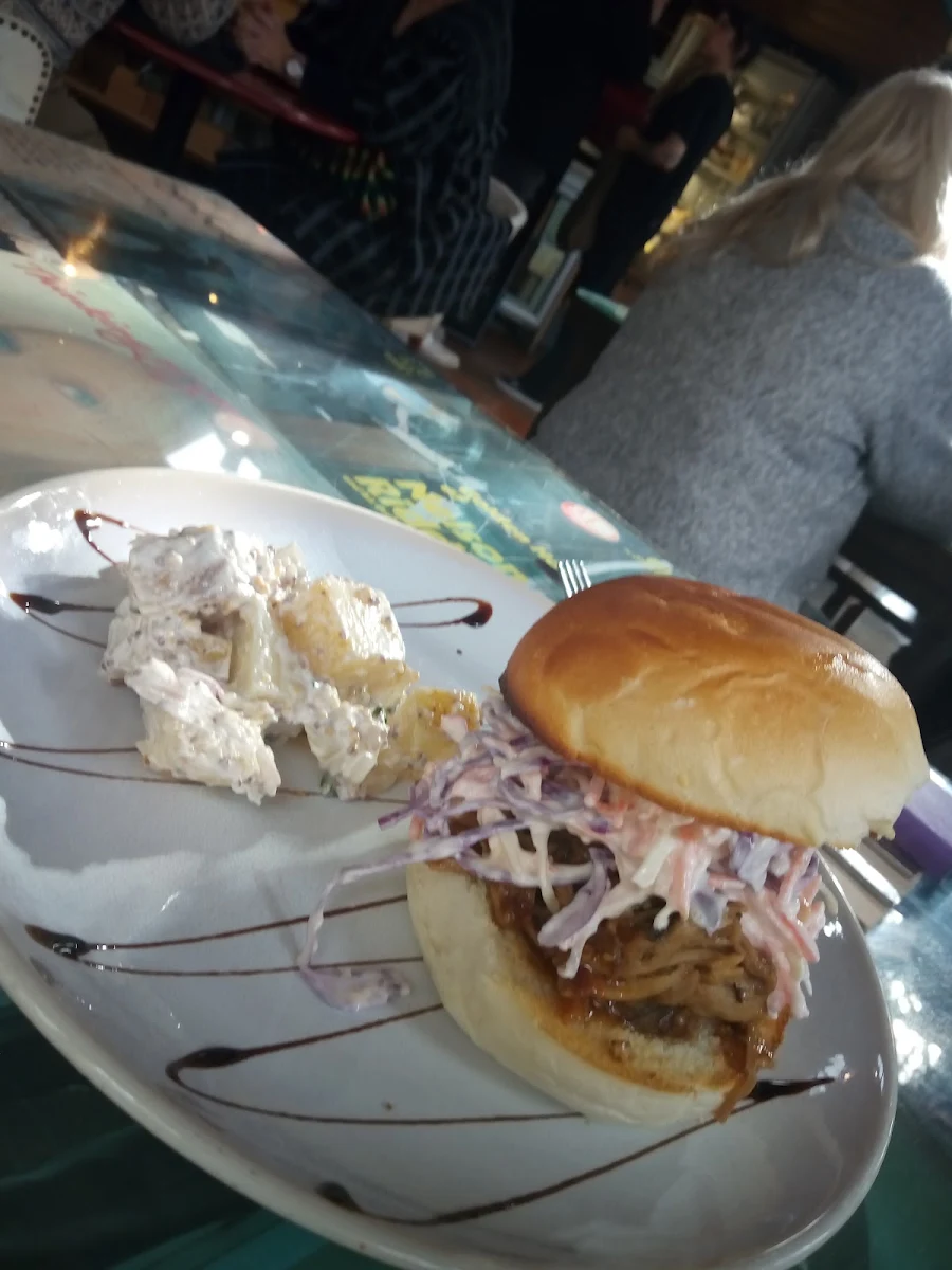 Pulled Pork Burger and Salad, Secret Serenity Café