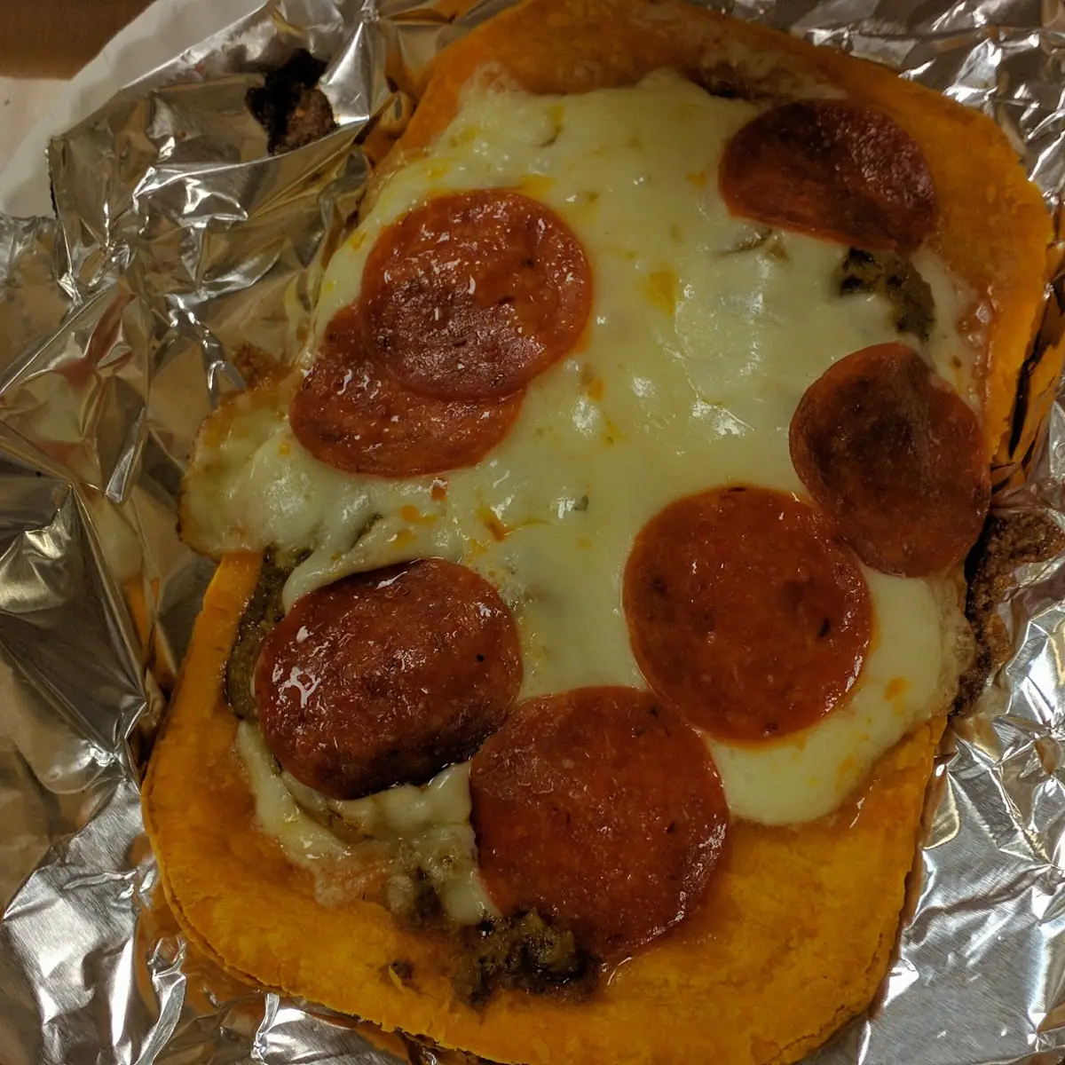 Beef Patty with Cheese and Pepperoni