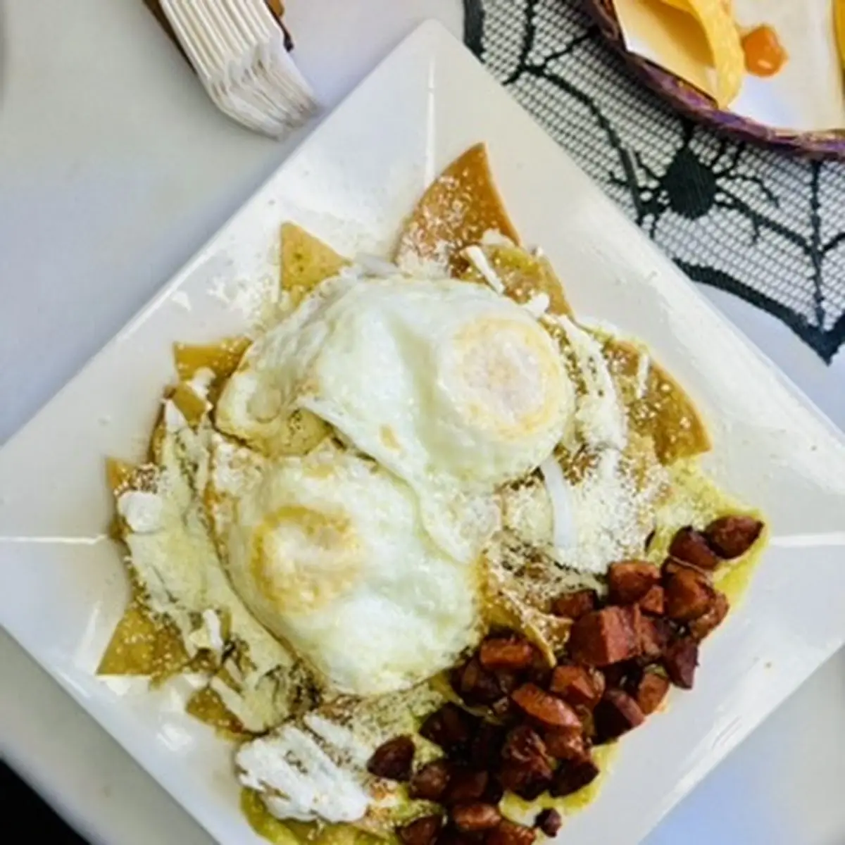 Sunny Side Egg Extra on Chilaquiles