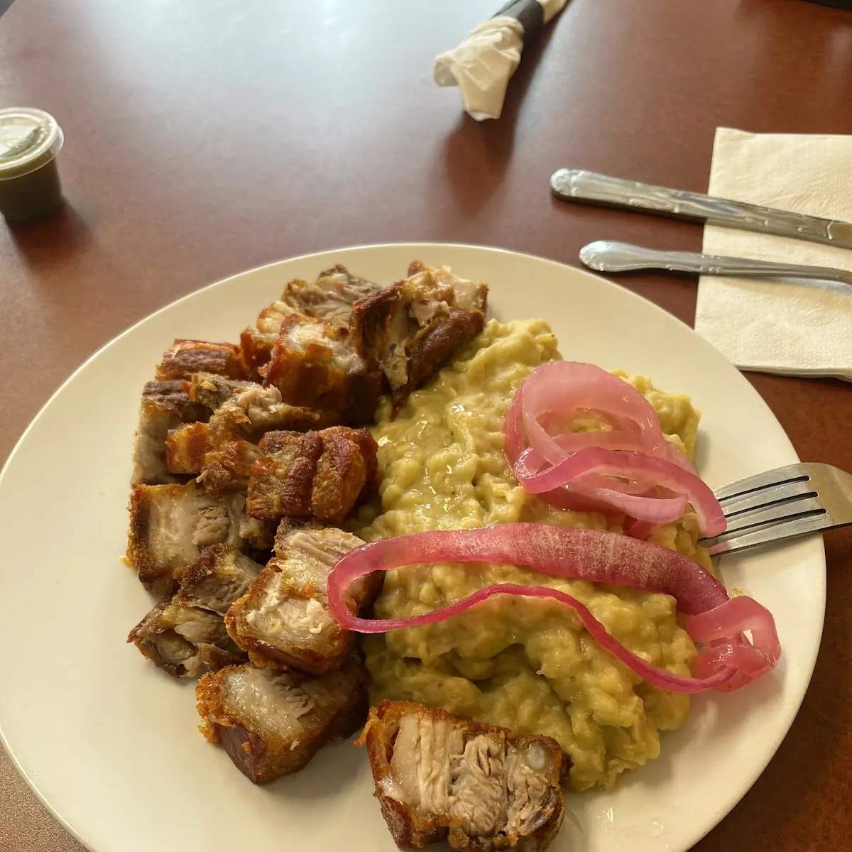 Mangu with Fried Pork Chop