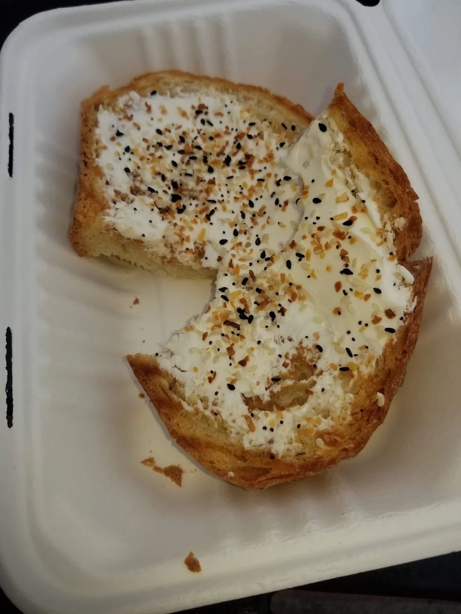 Toast with Cream Cheese with Everything Sprinkles