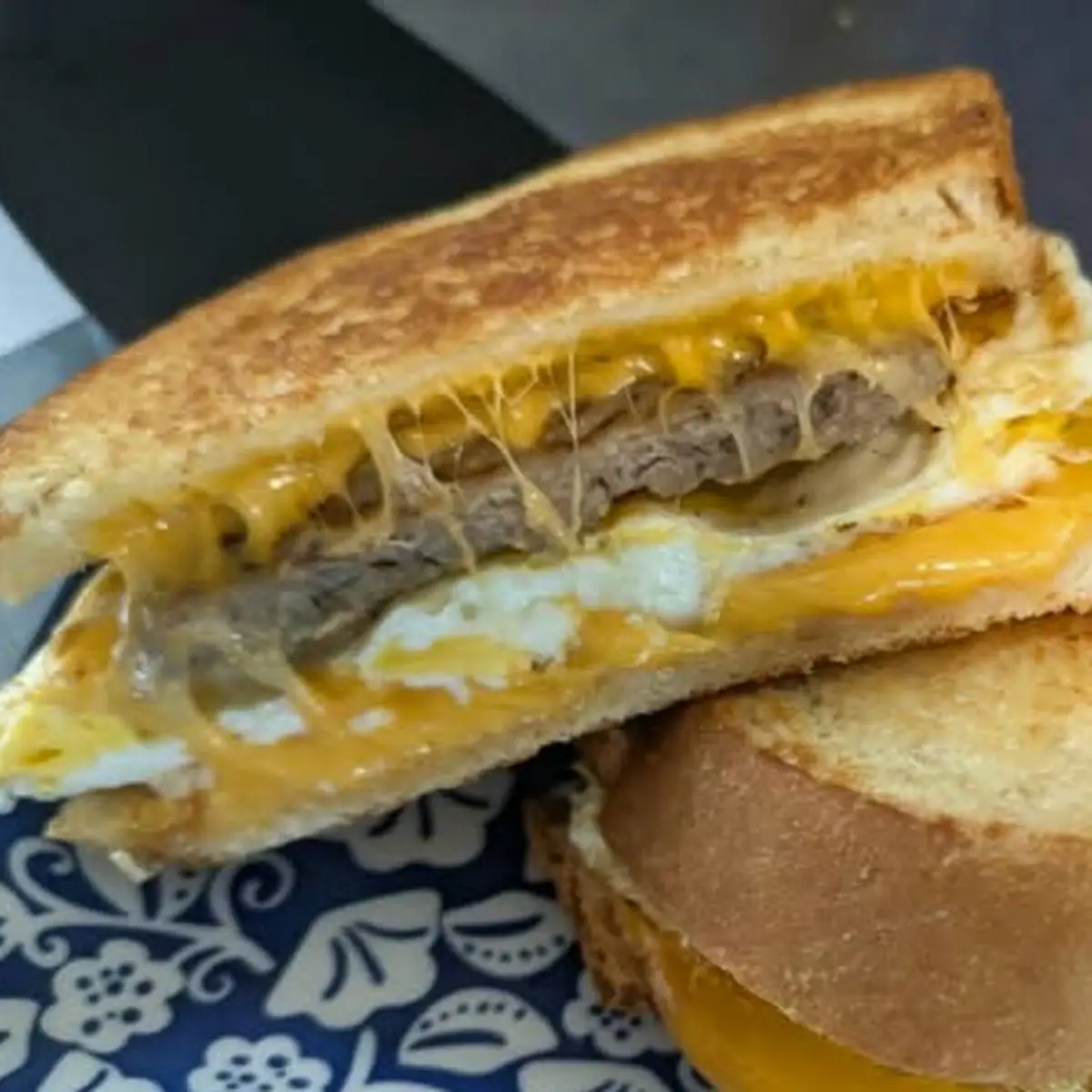Sausage Egg and Cheese Breakfast Sandwich