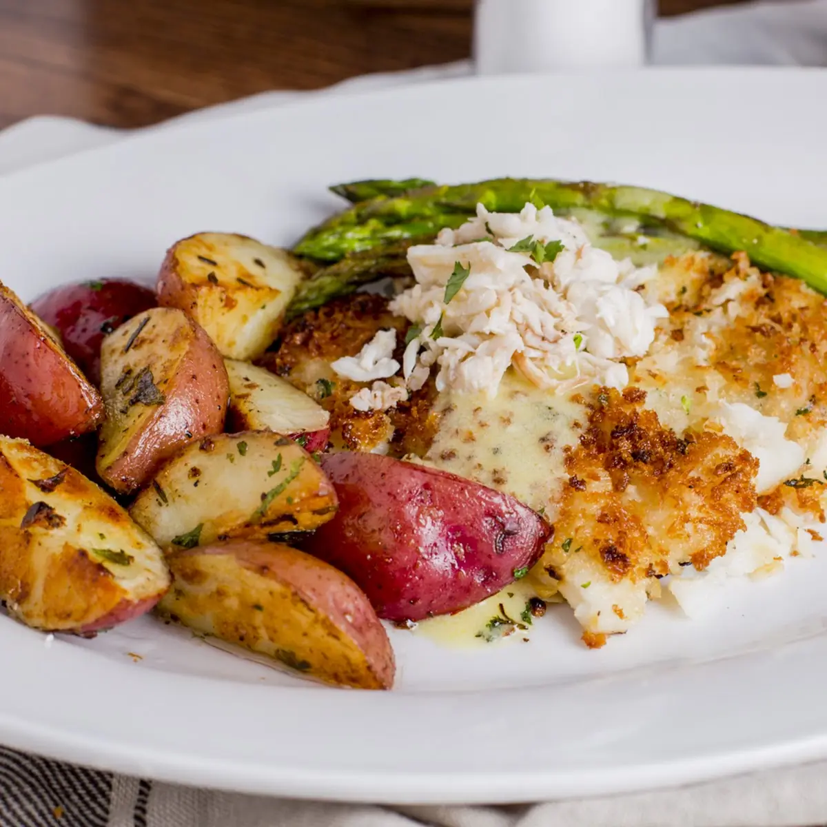 Herb Crusted Cod Oscar