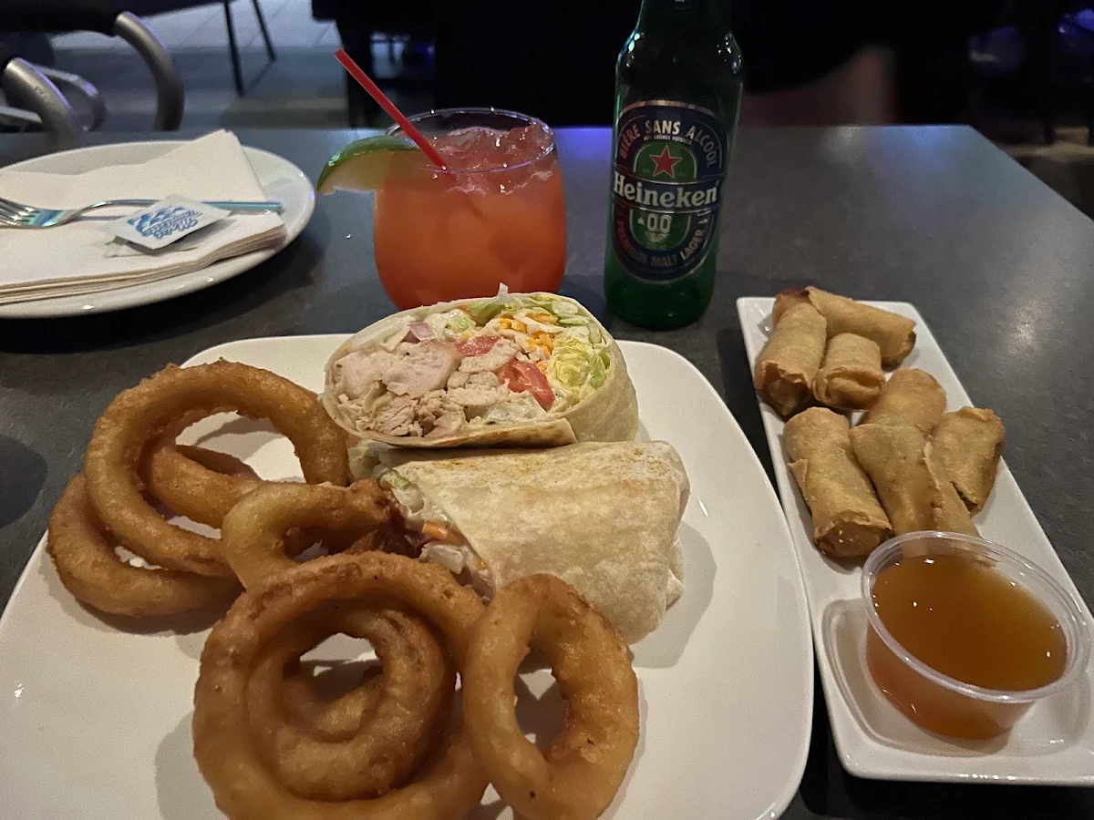 Onion Rings Spring Rolls Chicken Wrap and Non-Alcohol Drinks Served Here Too, Tracie's Place Restaurant and Karaoke