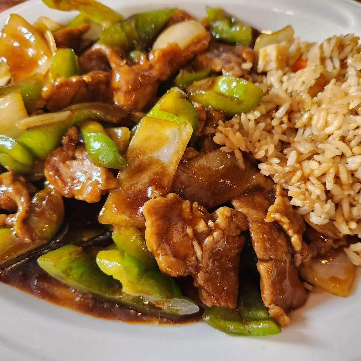 Pepper Steak with Fried Rice