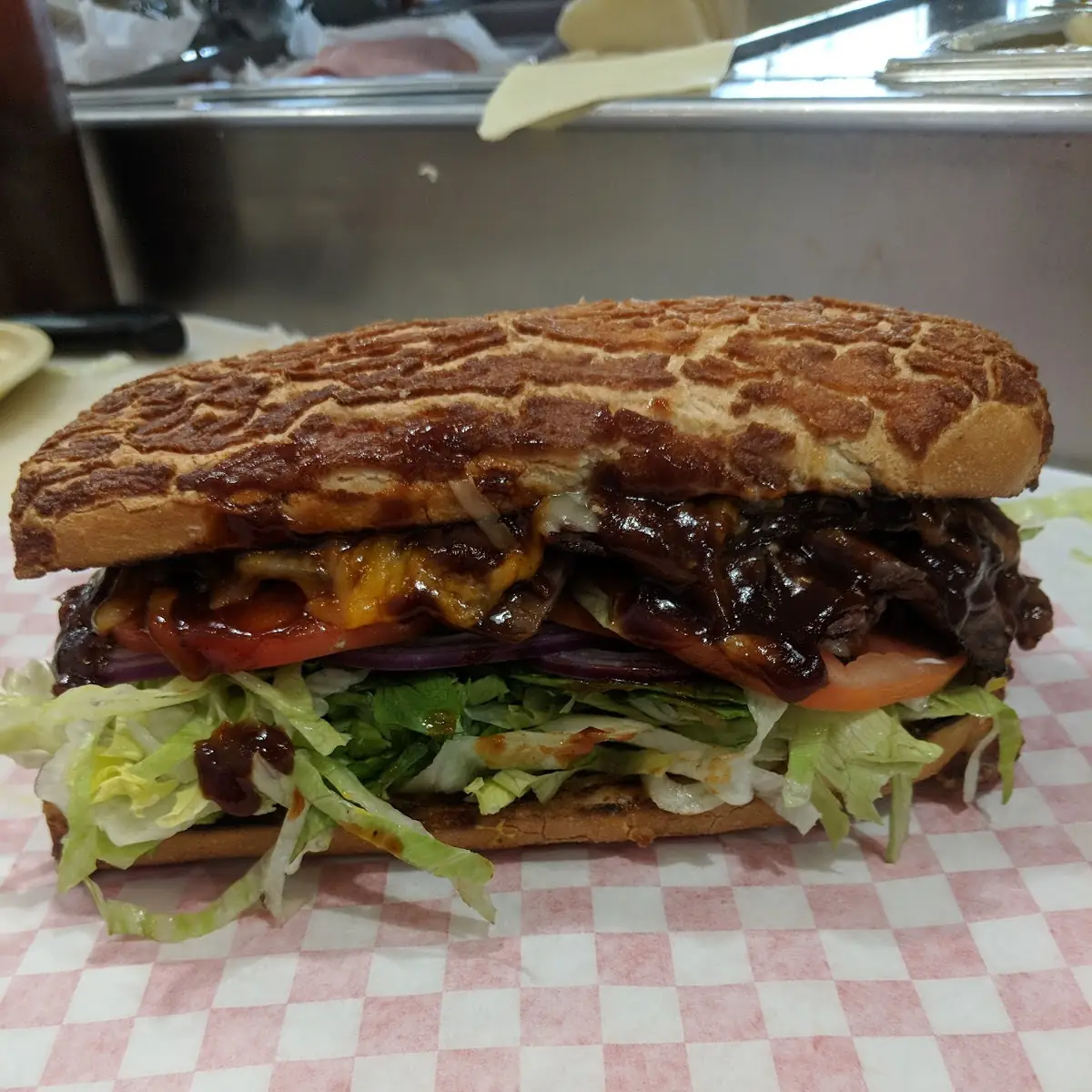 Barbecue Beef & Cheese Sandwich