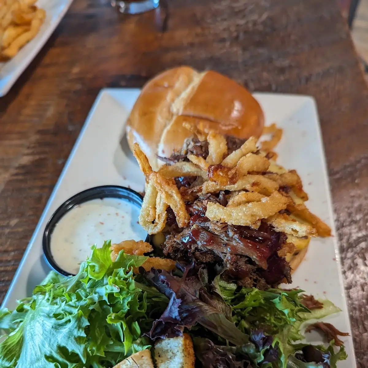 Huckleberry BBQ Burger with Brisket