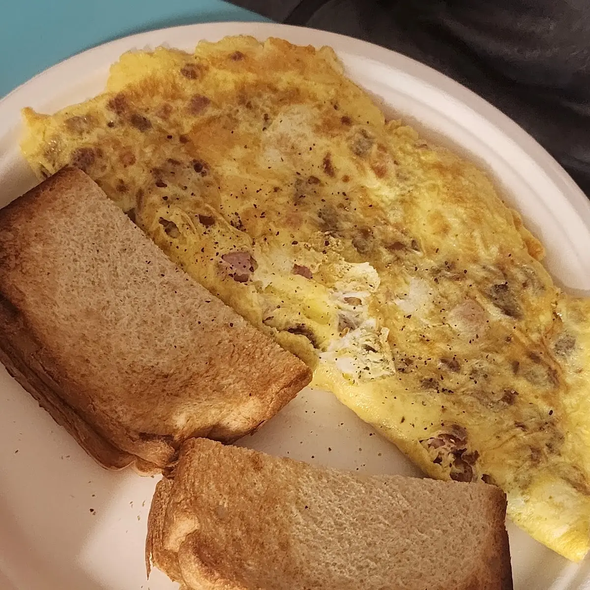 Egg Ham Bacon Sausage Omelet