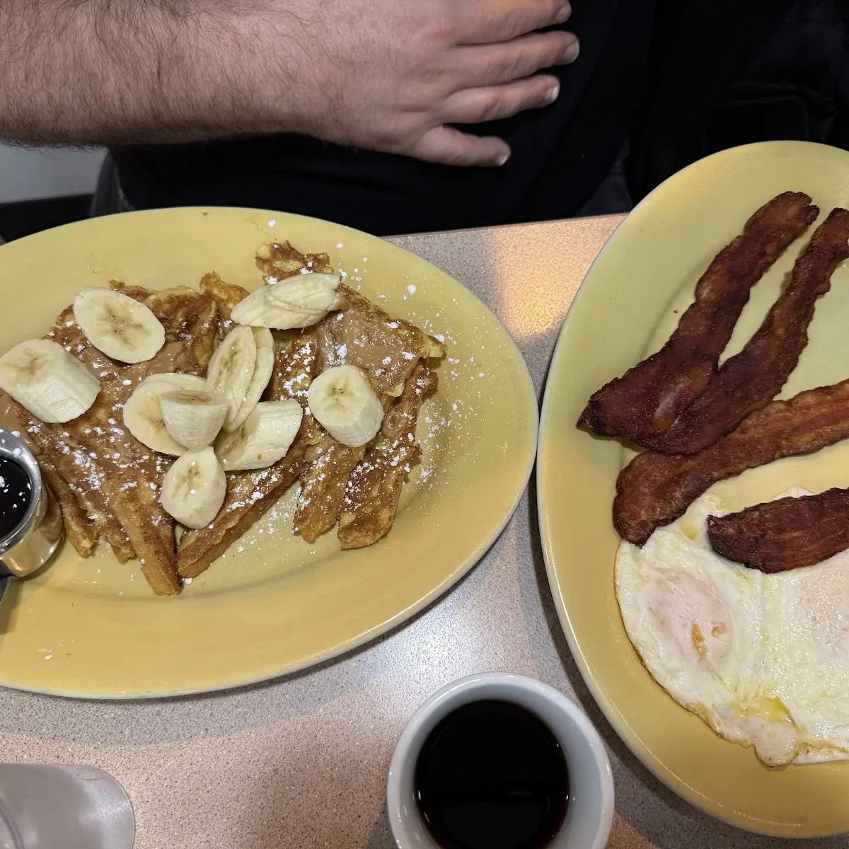 Peanut Butter & Banana Waffle Breakfast Plate