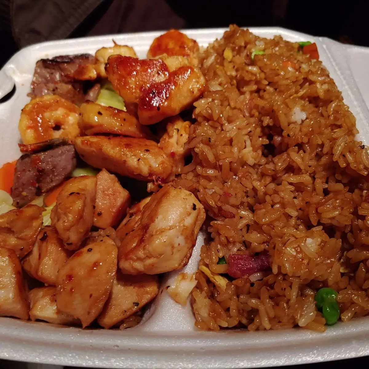Combination Plate with Fried Rice