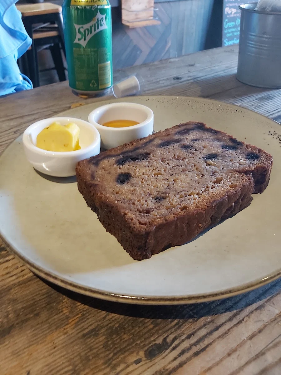 House Made Blueberry & Banana Bread, Coffee Brothers.