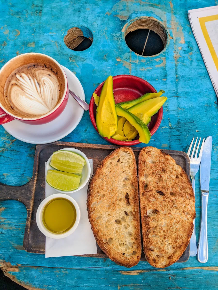 Toast with Avocado, Coffee Brothers.