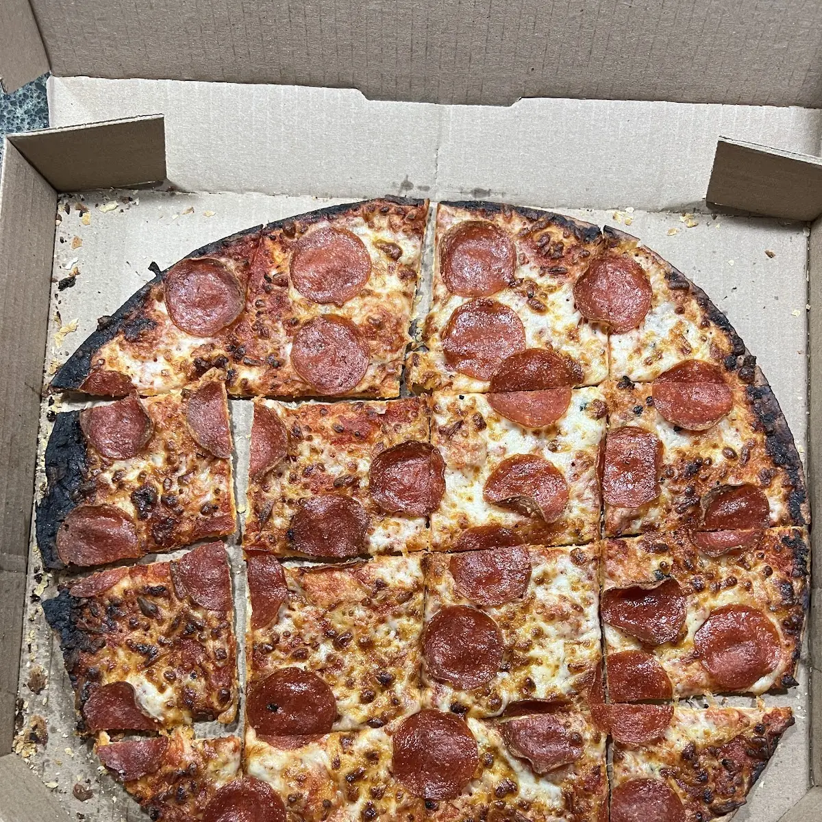 Thin Crust Pepperoni Pizza