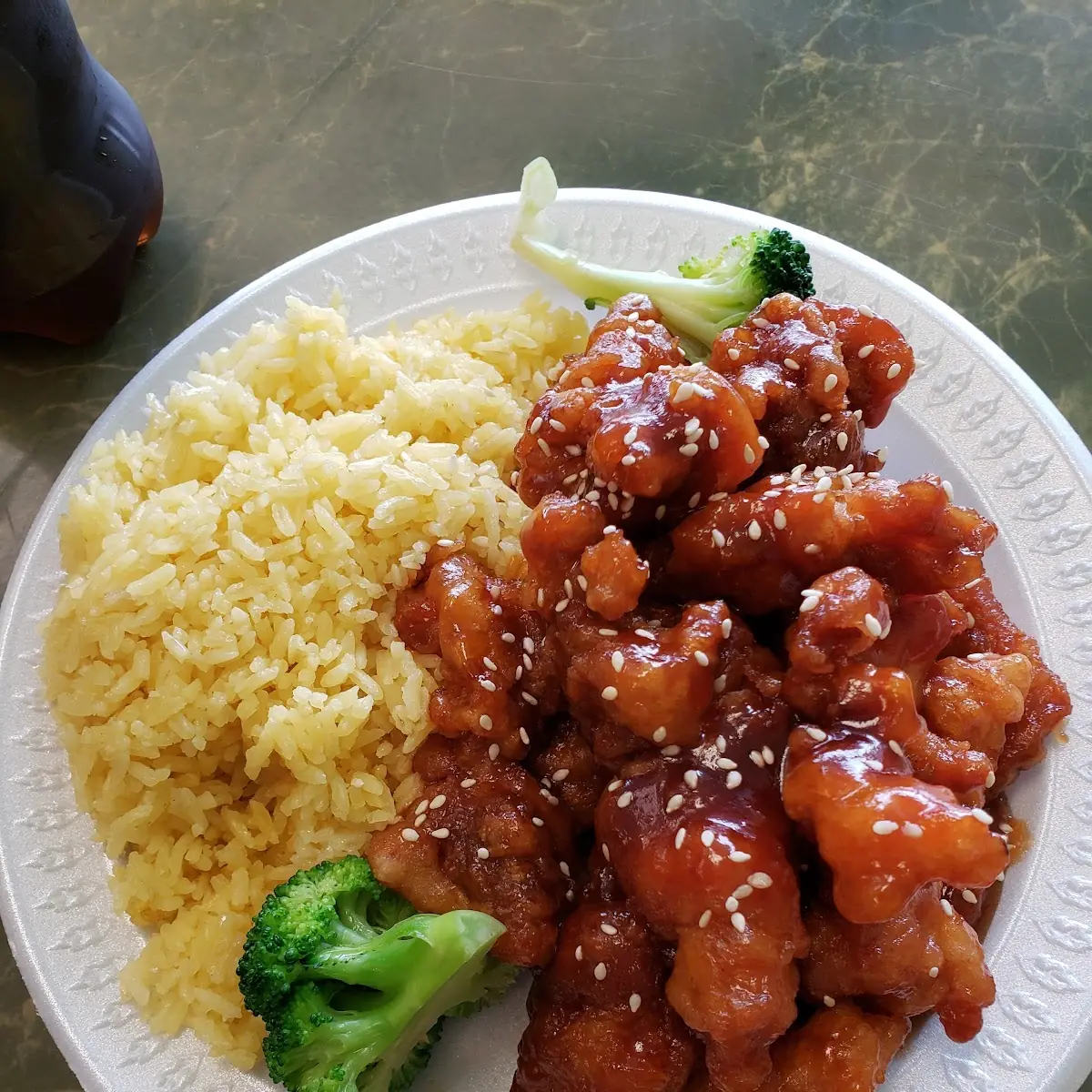 Sesame Chicken with Fried Rice