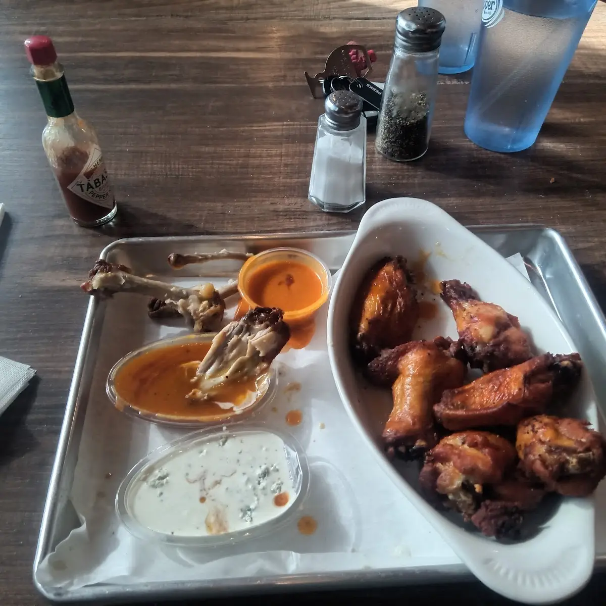 Chicken Wing with Mango Habanero and Real Blue