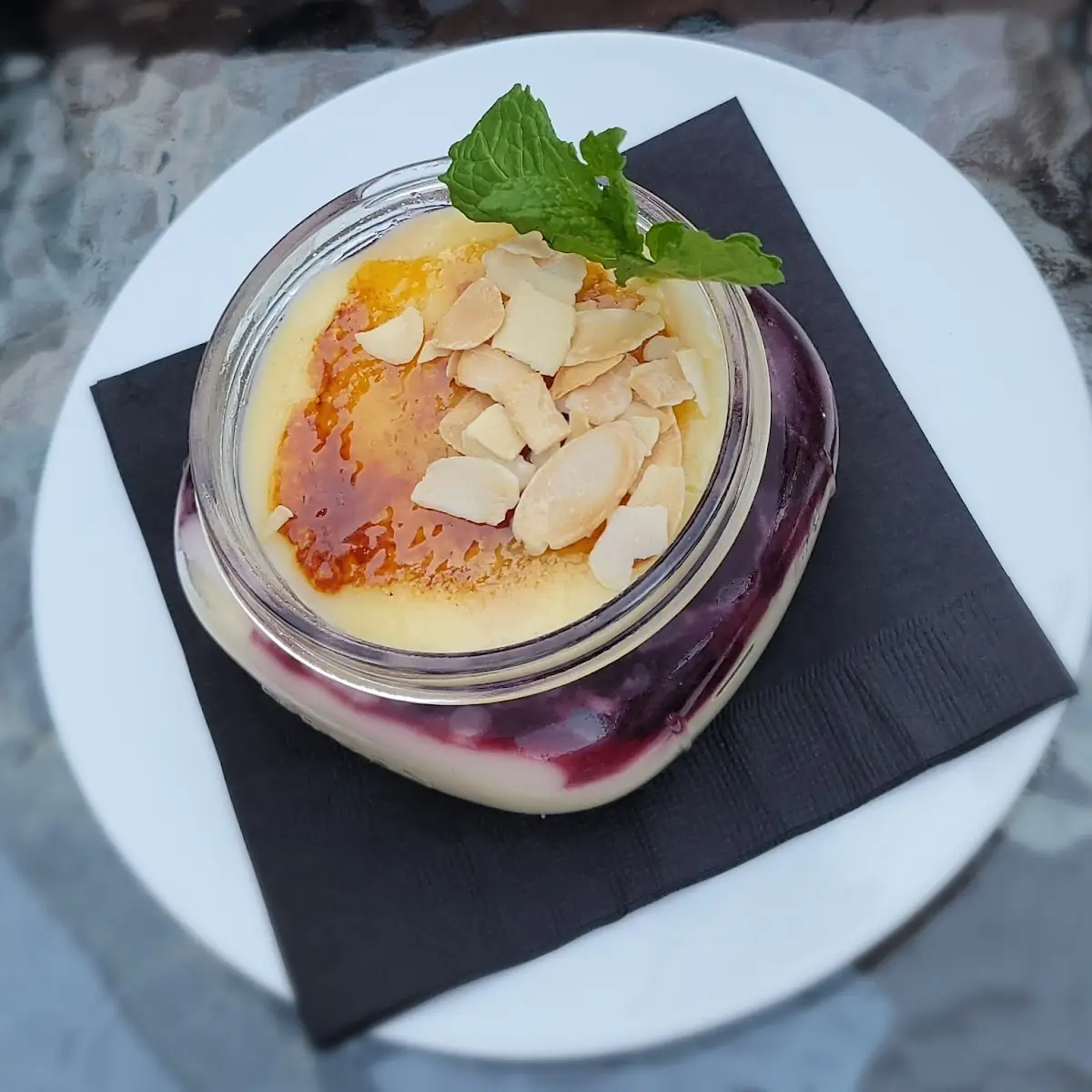 Lemon and Berry Creme Brulee
