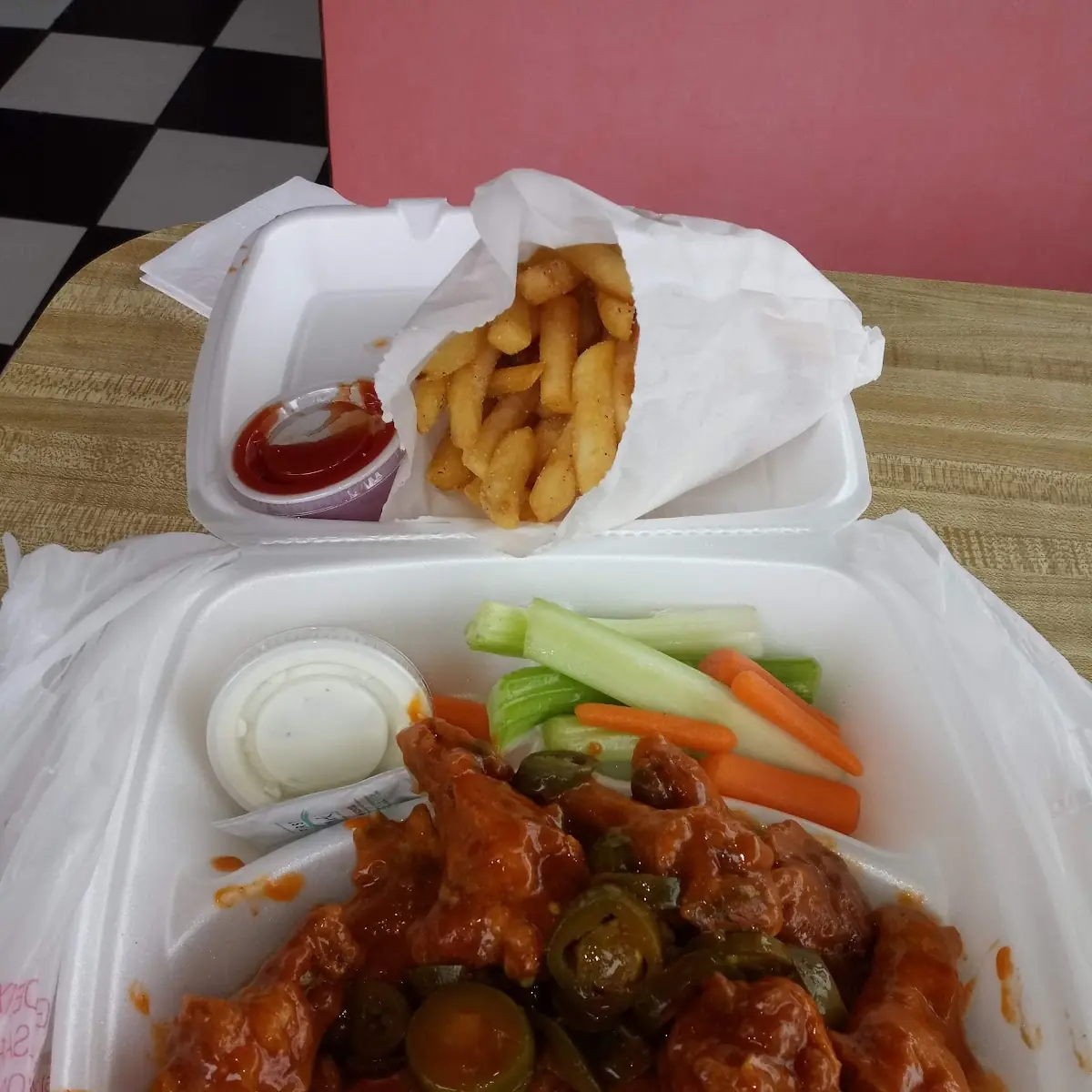 Hot Wings and Fries