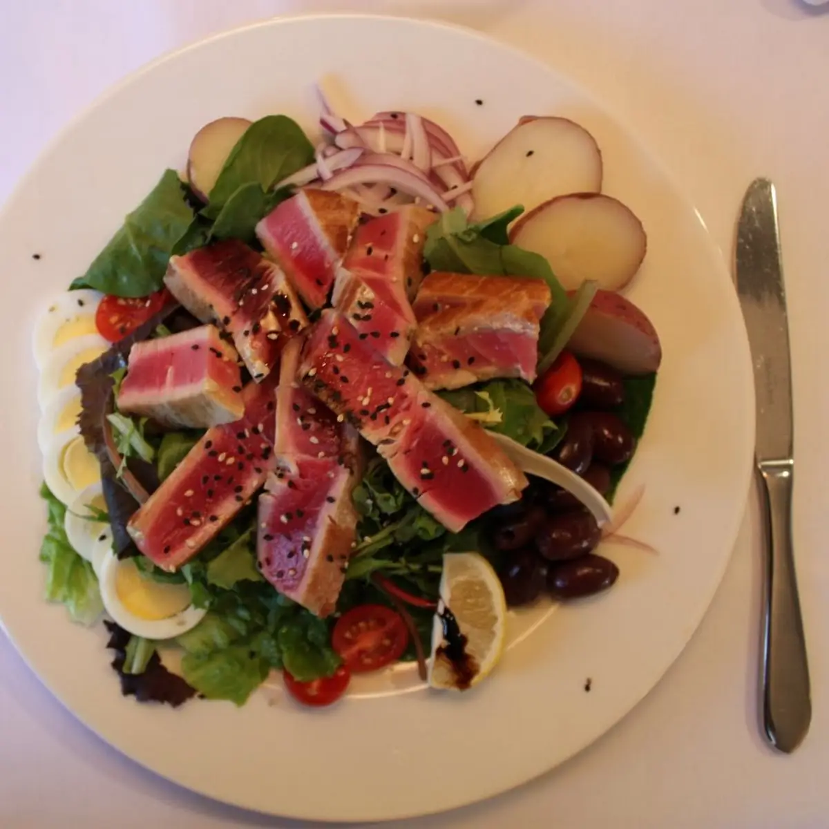 Composed Ahi Tuna Niçoise Salad