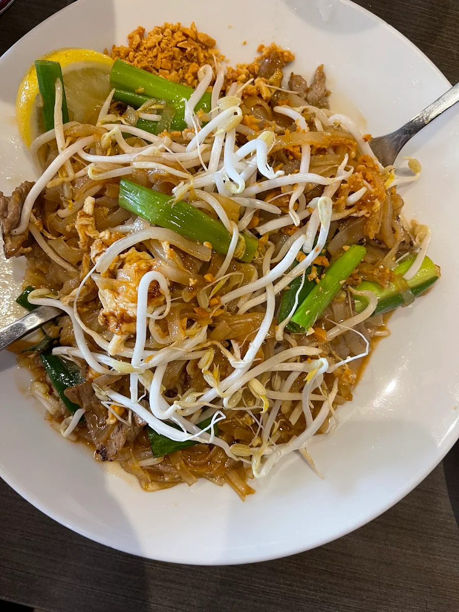 Chicken Pad Thai with Peanuts, Red Galangal Thai Restaurant Rouse Hill