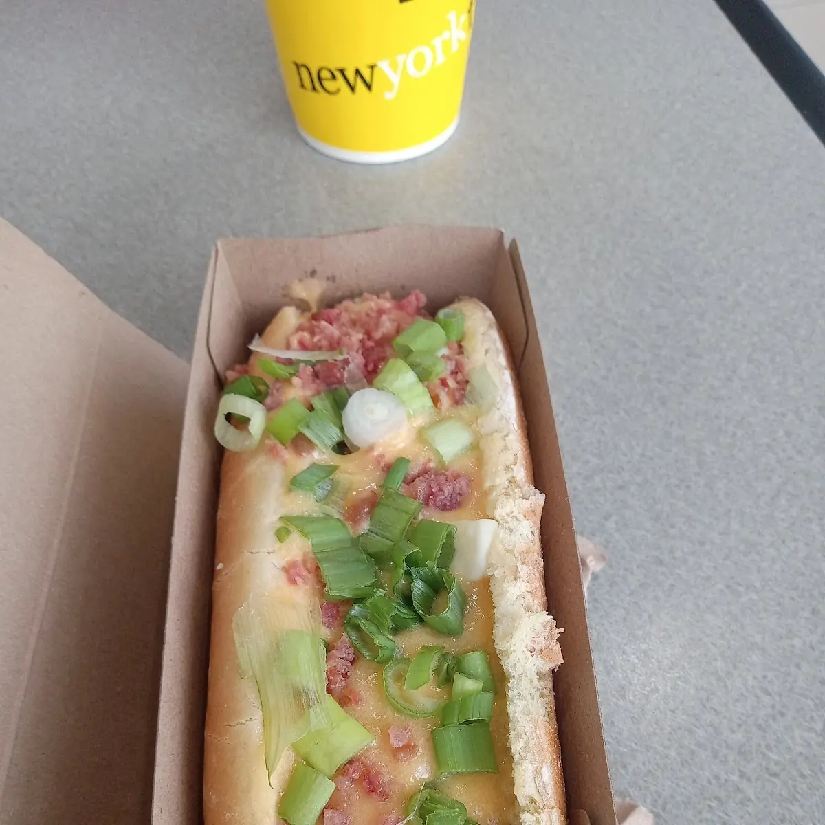 Cheeseburger Hotdog, New York Fries ONroute Mallorytown