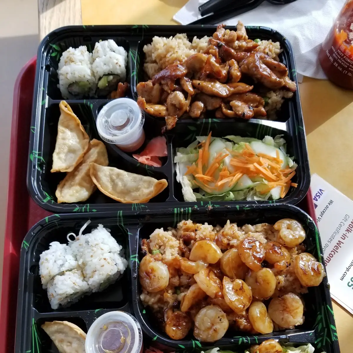 Chicken Bento Box and Shrimp Bento Box