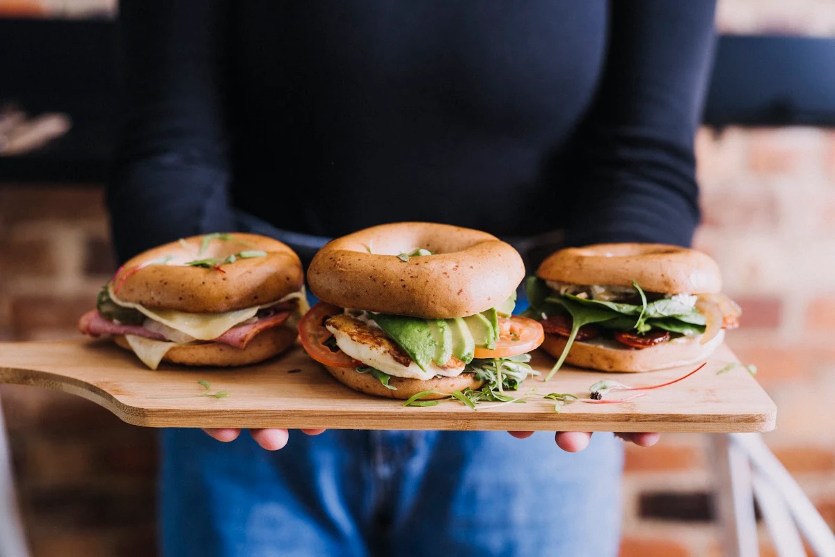 Toasted Bagel, That Yellow Door Cafe & Bar