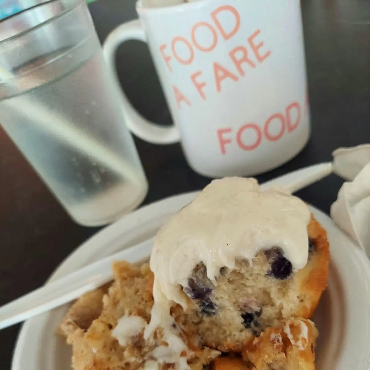 Bread Pudding w Blueberry Muffin on Top