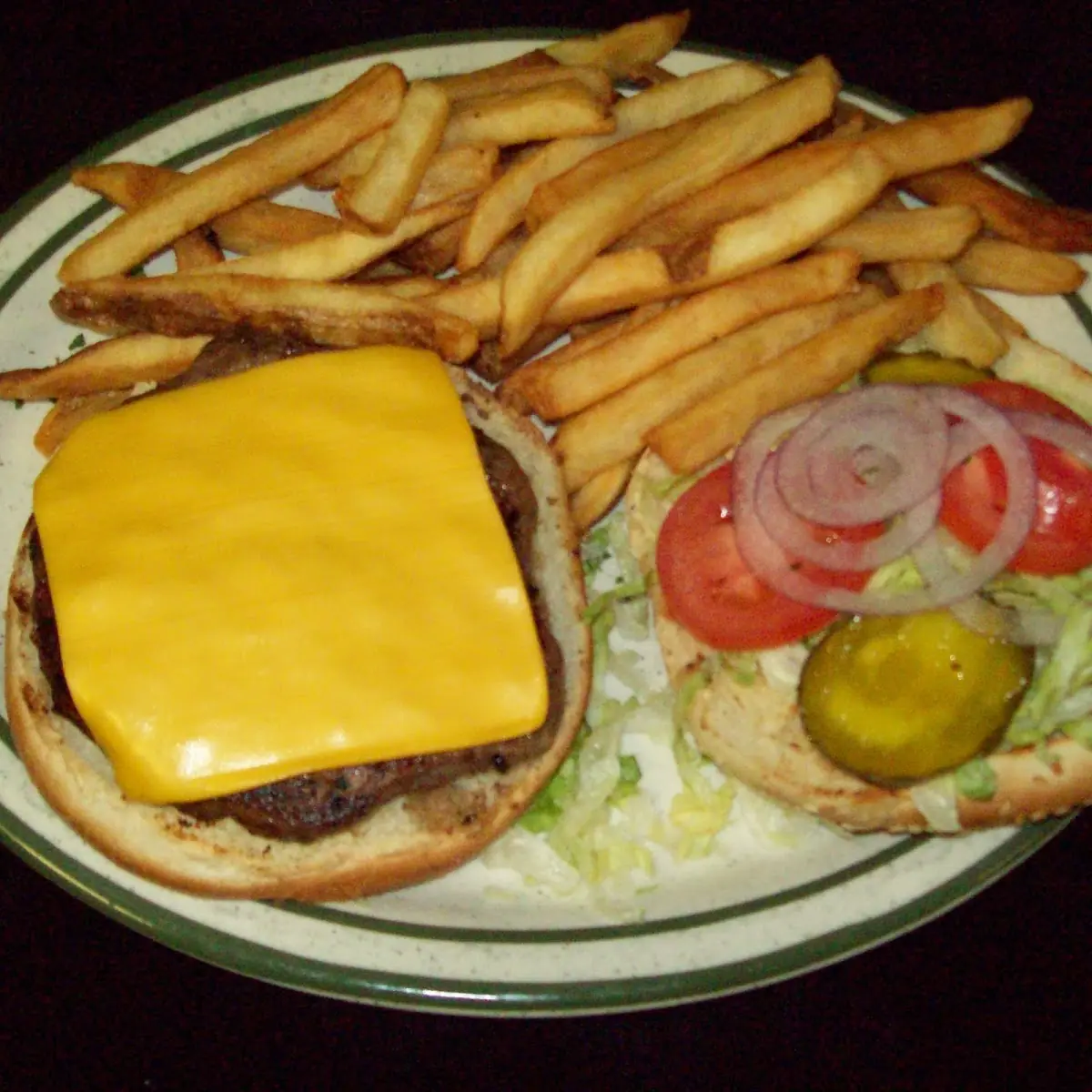 Cheese Burger with Fries