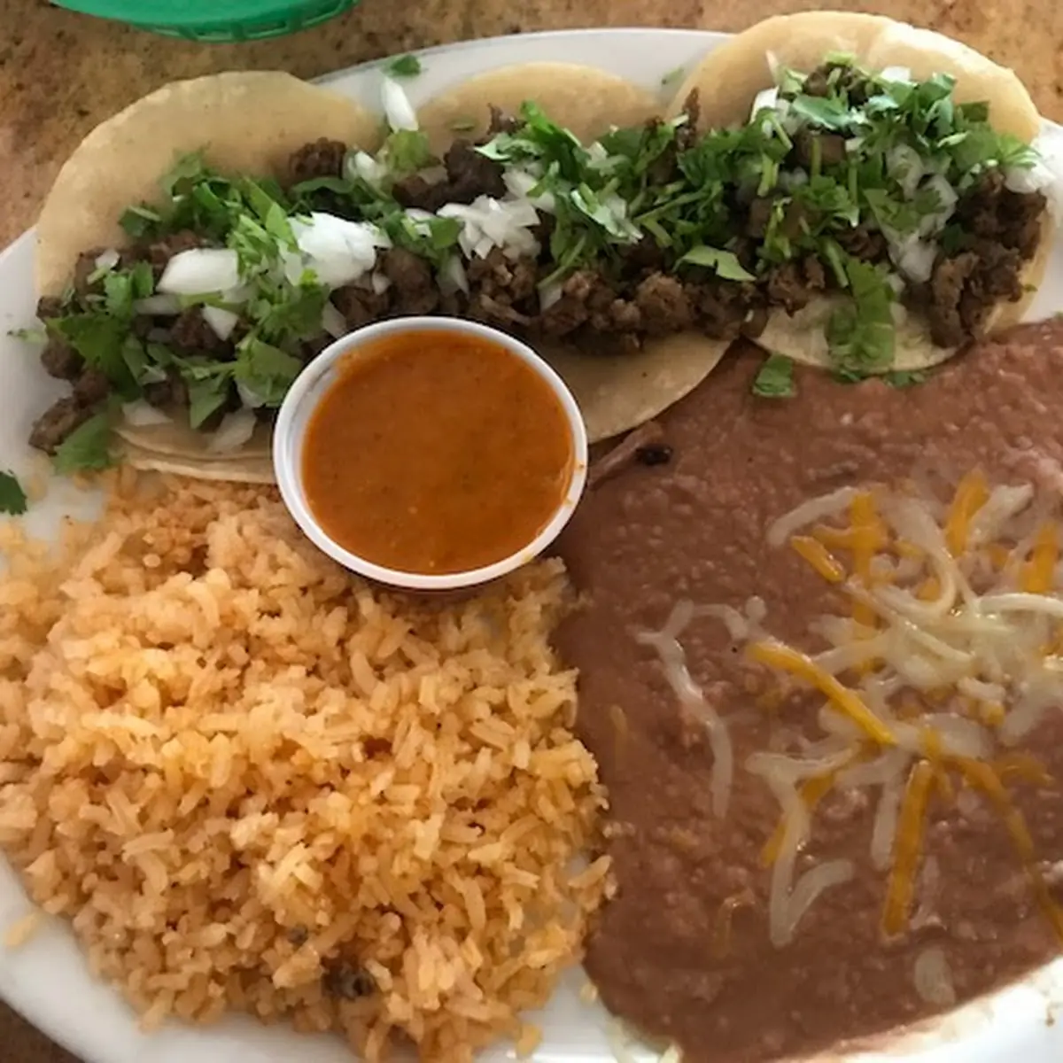 3 Tacos Combo Plate