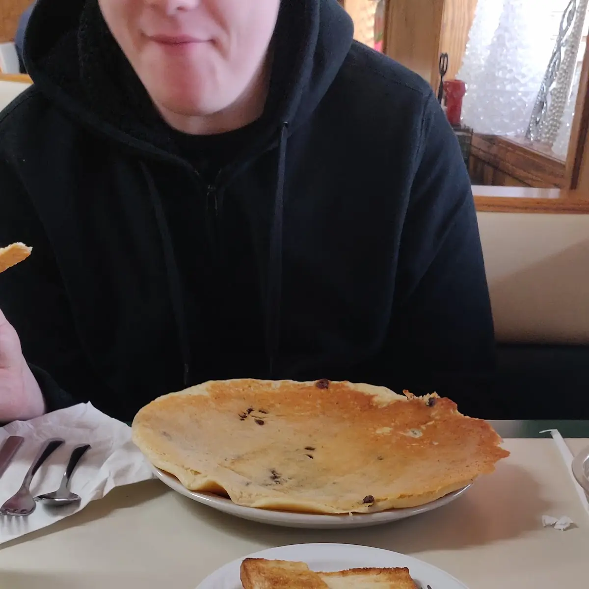 Chocolate Chip Pancake and Pork Chops