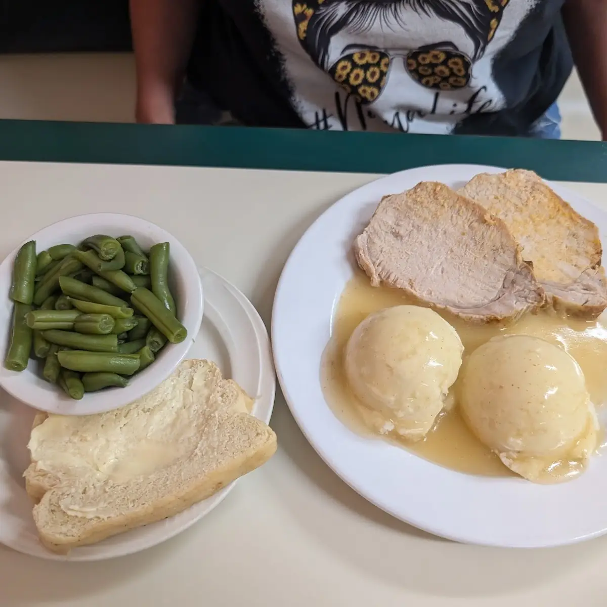 Roasted Pork with Mashed Potatoes and Gravy