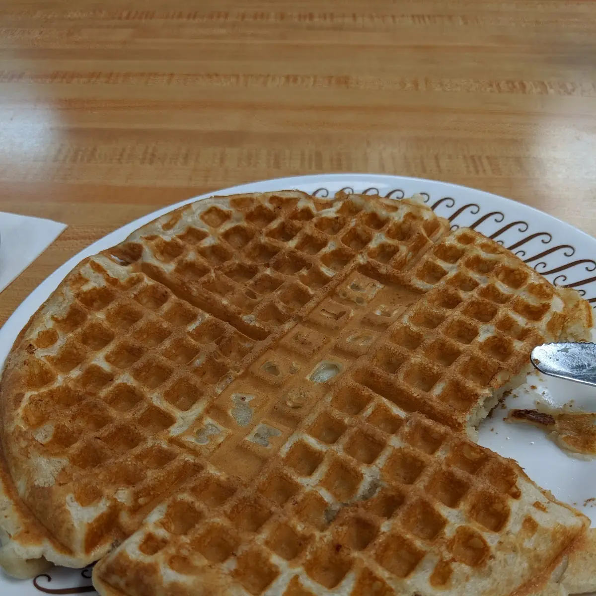 Chocolate Chip Waffle with Butter