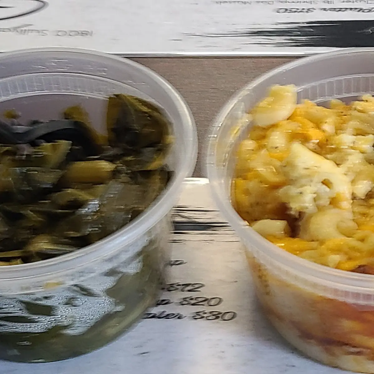 Collard Greens and Mac and Cheese
