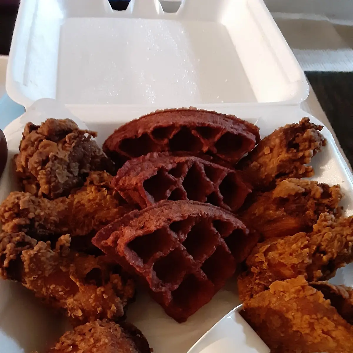 Red Velvet Chicken and Waffles