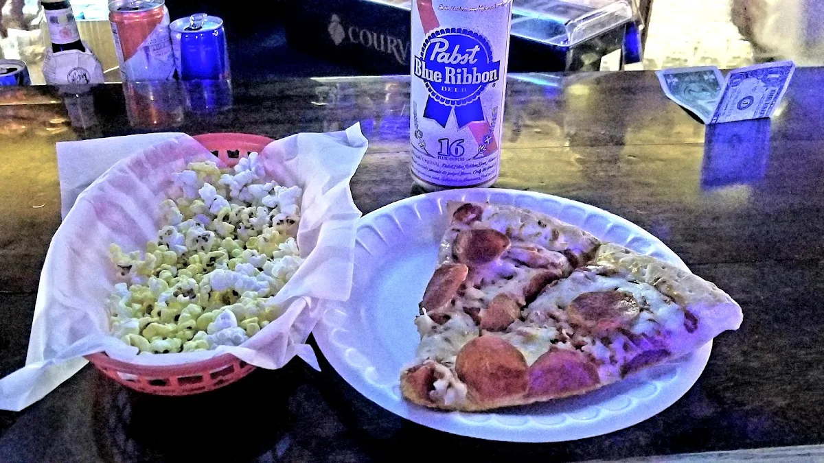 Popcorn Pabst Blue Ribbon Pizza