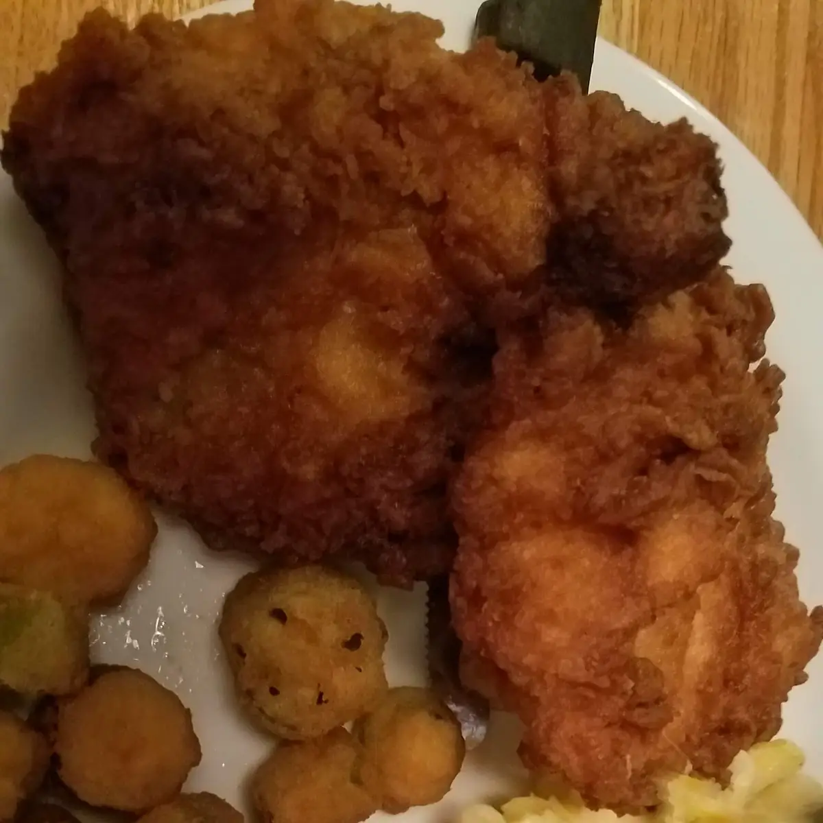Fried Chicken Oakes Potatoes