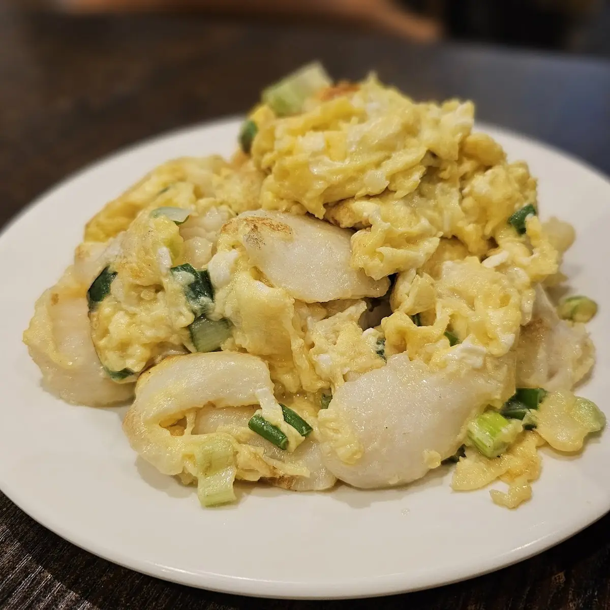 Scrambled Egg White w Dry Scallops