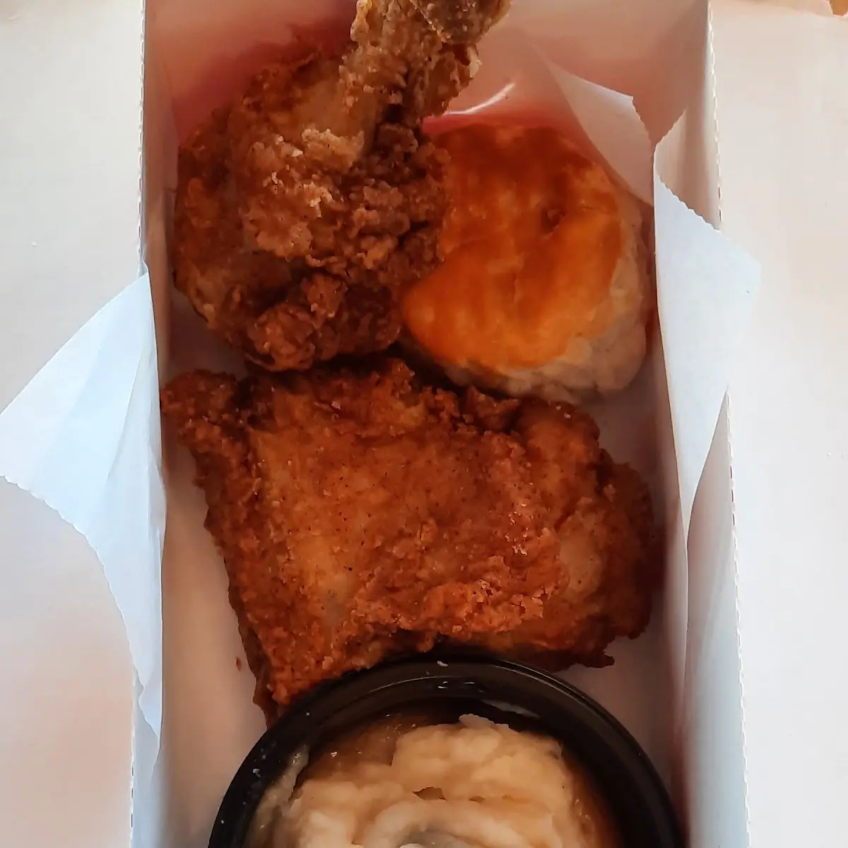 Two Piece Chicken and Mashed Potato