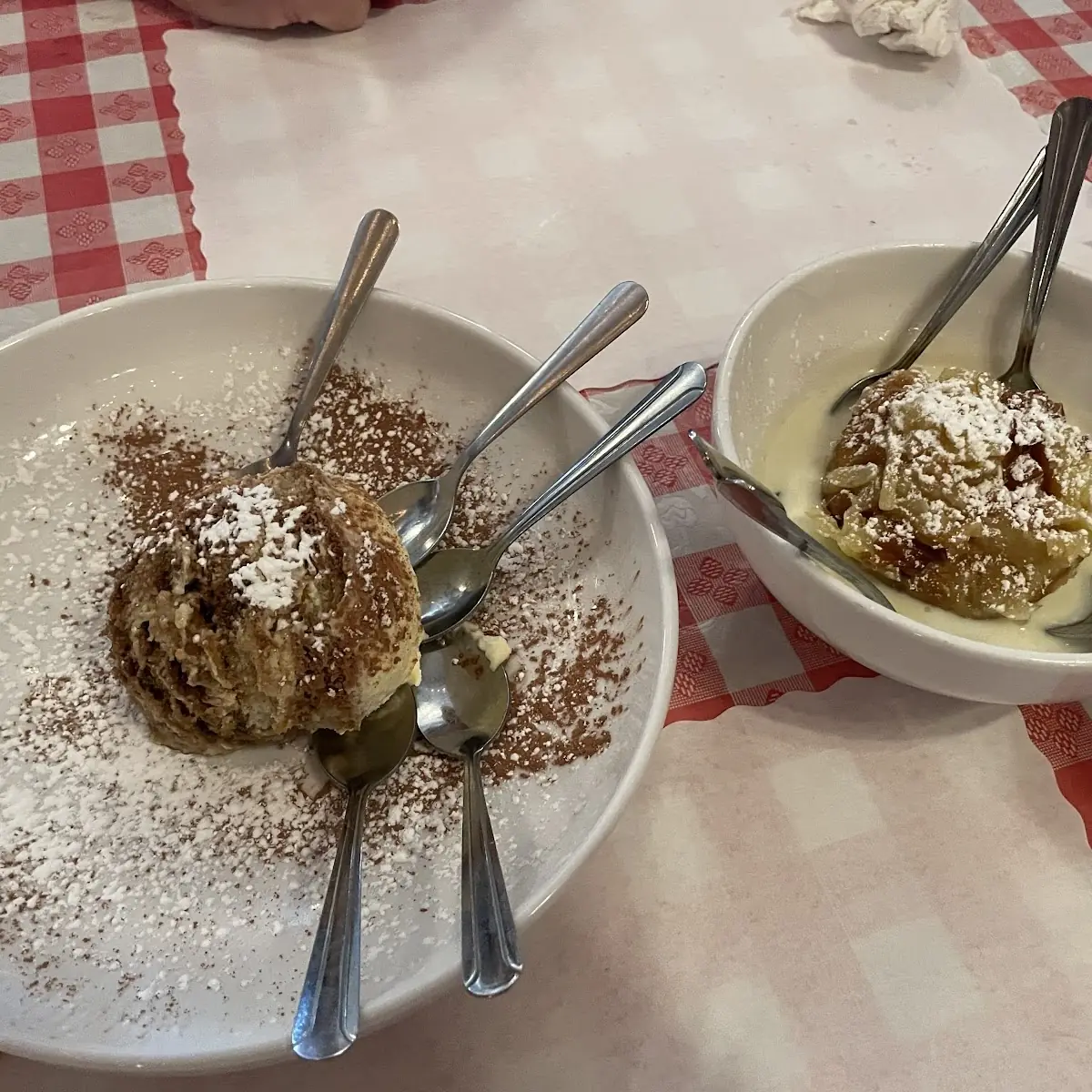 Bread Pudding and Tiramisu