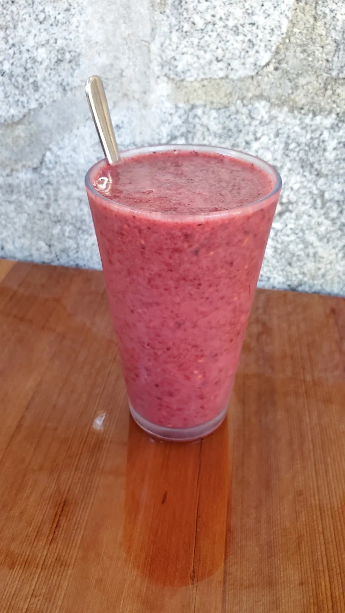 Mixed Berry Smoothie, Crêpe Montagne