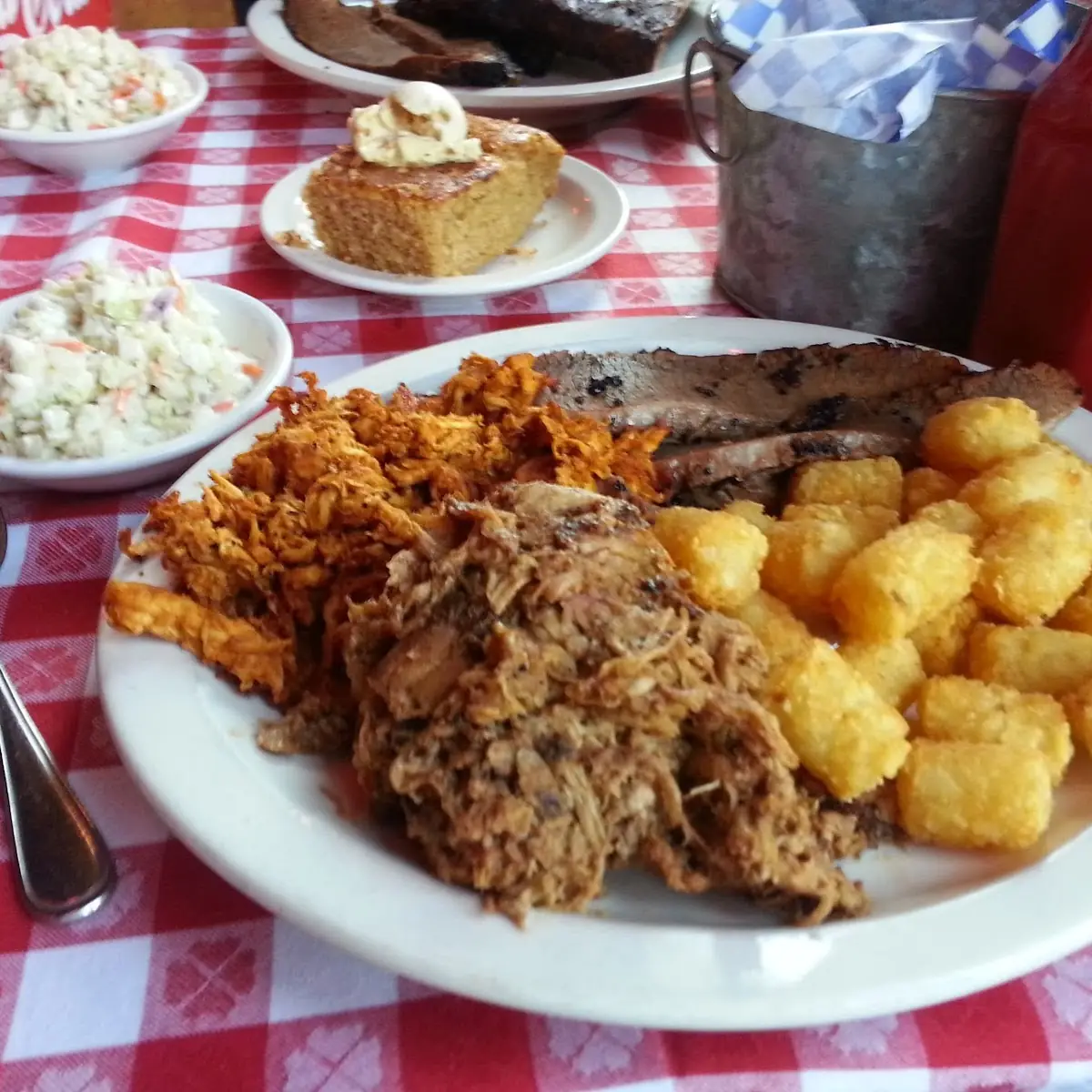 Double Pulled Pork with Pulled Chicken and Taters